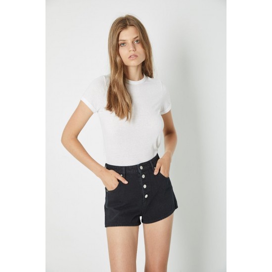 THE BUTTON BLACK DUSTERS SHORT | ByCheryve.com
