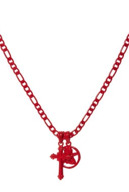 THE RED RAINBOW DOUBLE CHARM NECKLACE THE RED RAINBOW DOUBLE CHARM NECKLACE