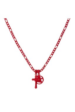 THE RED RAINBOW DOUBLE CHARM NECKLACE THE RED RAINBOW DOUBLE CHARM NECKLACE
