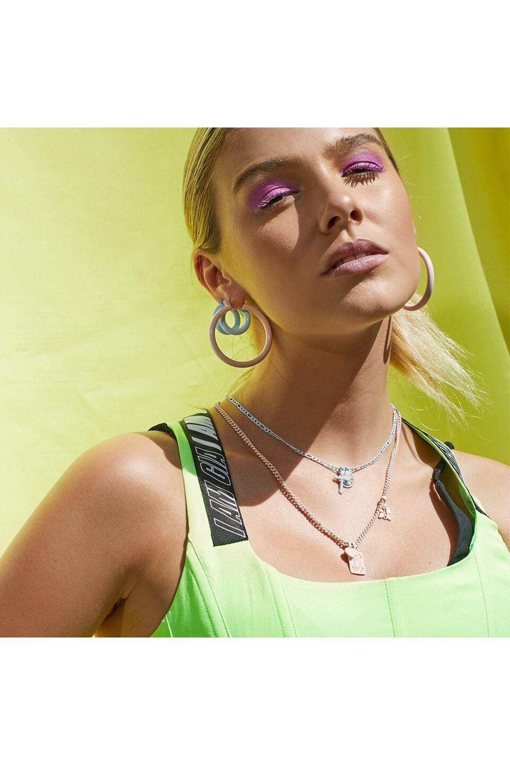 THE BABY PINK RAINBOW TRIPLE CHARM NECKLACE