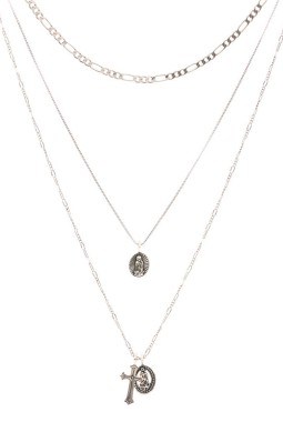 THE SILVER ISIDORE CROSS CHARM NECKLACE THE SILVER ISIDORE CROSS CHARM NECKLACE