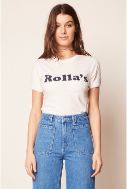 THE WHITE BIG ROLLA'S LOGO TEE THE WHITE BIG ROLLA'S LOGO TEE