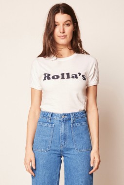 THE WHITE BIG ROLLA'S LOGO TEE THE WHITE BIG ROLLA'S LOGO TEE