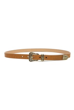THE HONEY GOLD LASSO CROCODILE WAIST BELT