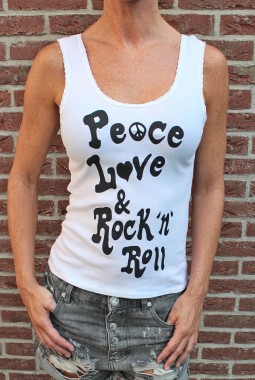 PEACE, LOVE & ROCK 'N  ROLL LACE TANK PEACE, LOVE & ROCK 'N  ROLL LACE TANK