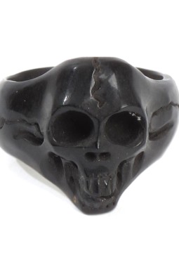 BLACK HORN ROCK SKULL RING BLACK HORN ROCK SKULL RING