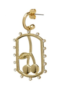 THE GOLD CHERRY DOG TAG HOOP THE GOLD CHERRY DOG TAG HOOP