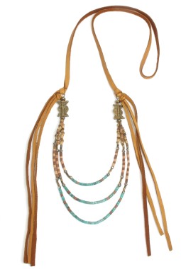 NAVAJO INDIAN SEA TAN NECKLACE NAVAJO INDIAN SEA TAN NECKLACE