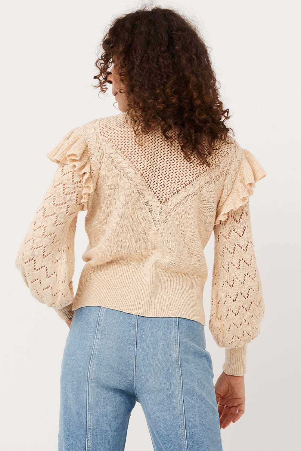 THE ECRU WILLOW FRILL JUMPER