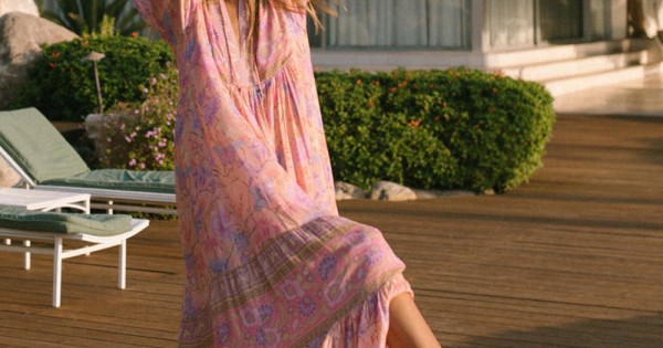 THE MUSK BUTTERFLY BOHO MAXI DRESS - SP-GP-MD | ByCheryve.com