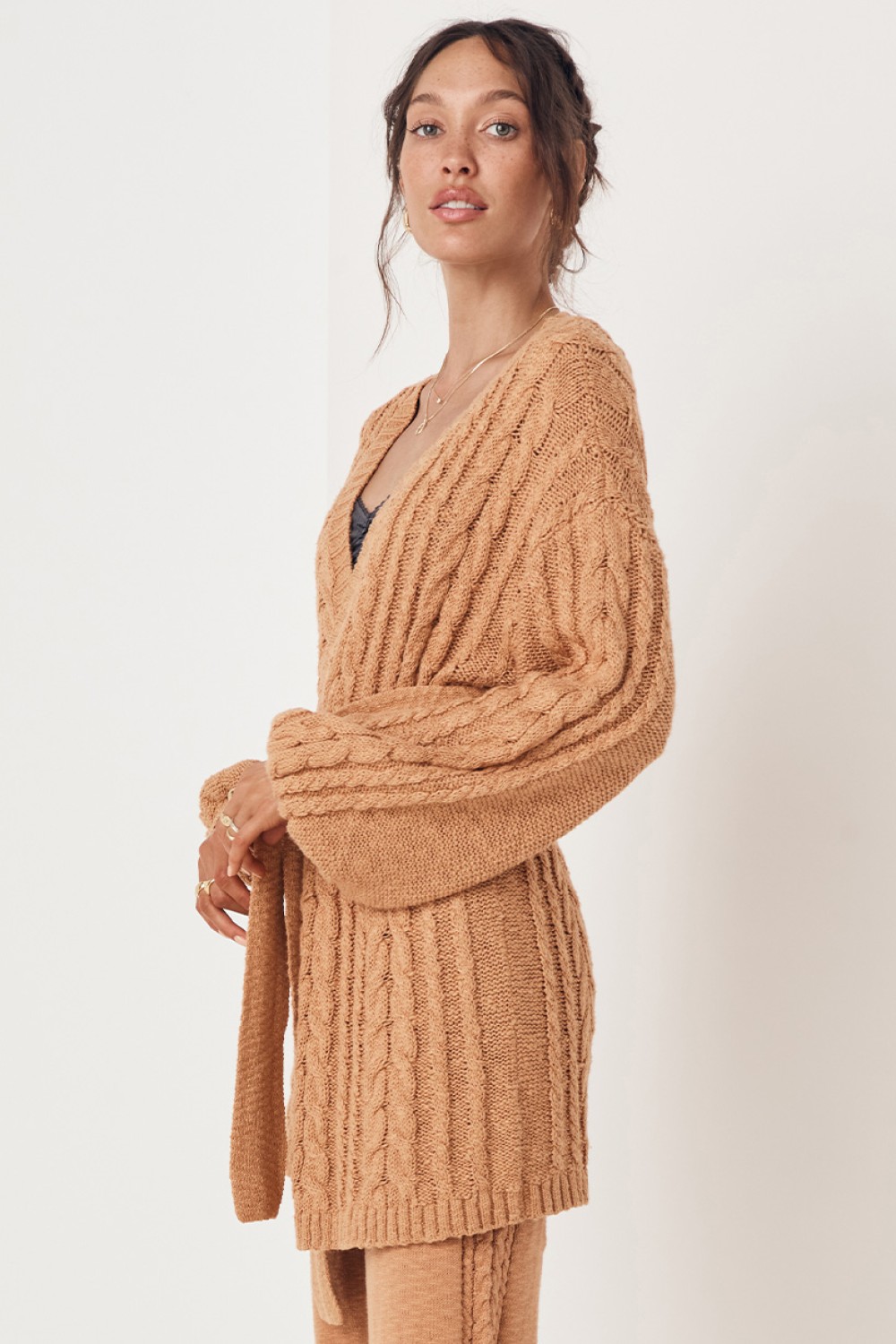 THE CARAMEL YELLOWSTONE KNIT CARDIGAN