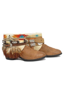34 The Native Coyote Feather Junkie Cowboy Boots 34 The Native Coyote Feather Junkie Cowboy Boots