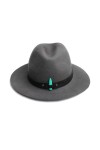 THE GREY SIDNEY FEDORA FELT HAT THE GREY SIDNEY FEDORA FELT HAT