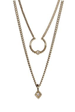 GOLD FULL BLOOM DOUBLE NECKLACE GOLD FULL BLOOM DOUBLE NECKLACE