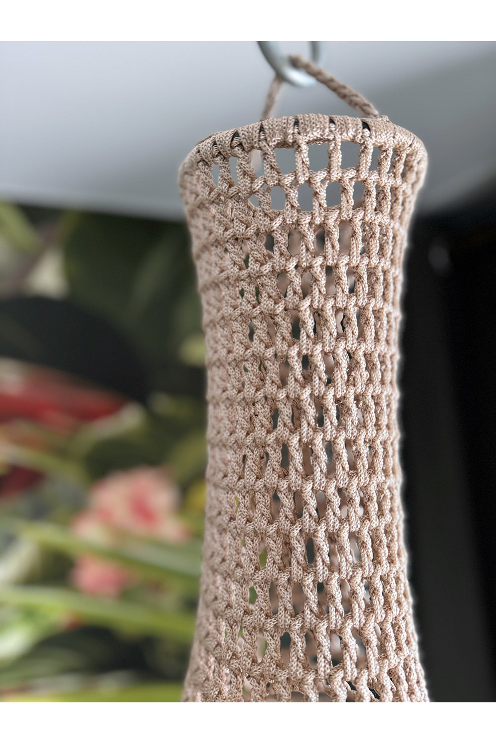 THE KASBAH IVORY CROCHET FISHERMAN PENDANT LAMPSHADE THE KASBAH IVORY CROCHET FISHERMAN PENDANT LAMPSHADE