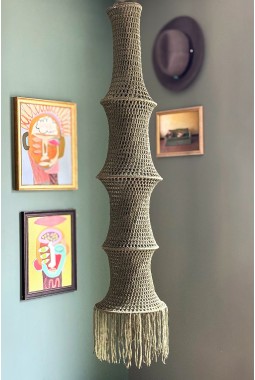 THE SULTAN’S SAGE CROCHET FISHERMAN PENDANT LAMPSHADE