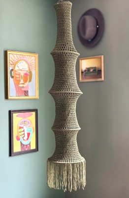 THE SULTAN’S SAGE CROCHET FISHERMAN PENDANT LAMPSHADE