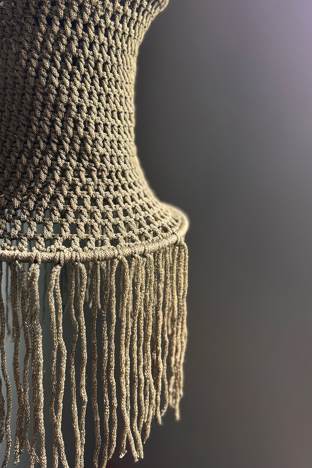 THE SULTAN’S SAGE CROCHET FISHERMAN PENDANT LAMPSHADE