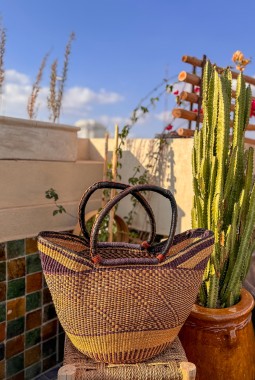 The Handwoven Purple Rain Bolga Market Basket The Handwoven Purple Rain Bolga Market Basket