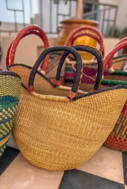 The Handwoven Tranquil Elegance Bolga Market Basket The Handwoven Tranquil Elegance Bolga Market Basket