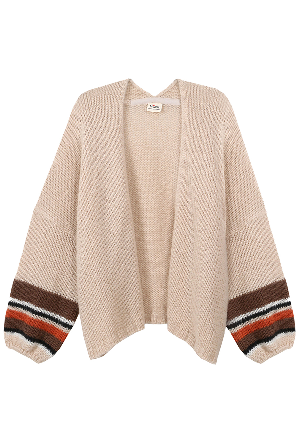 THE EMA STRIPED PUFFY OVERSIZE CARDIGAN THE EMA STRIPED PUFFY OVERSIZE CARDIGAN