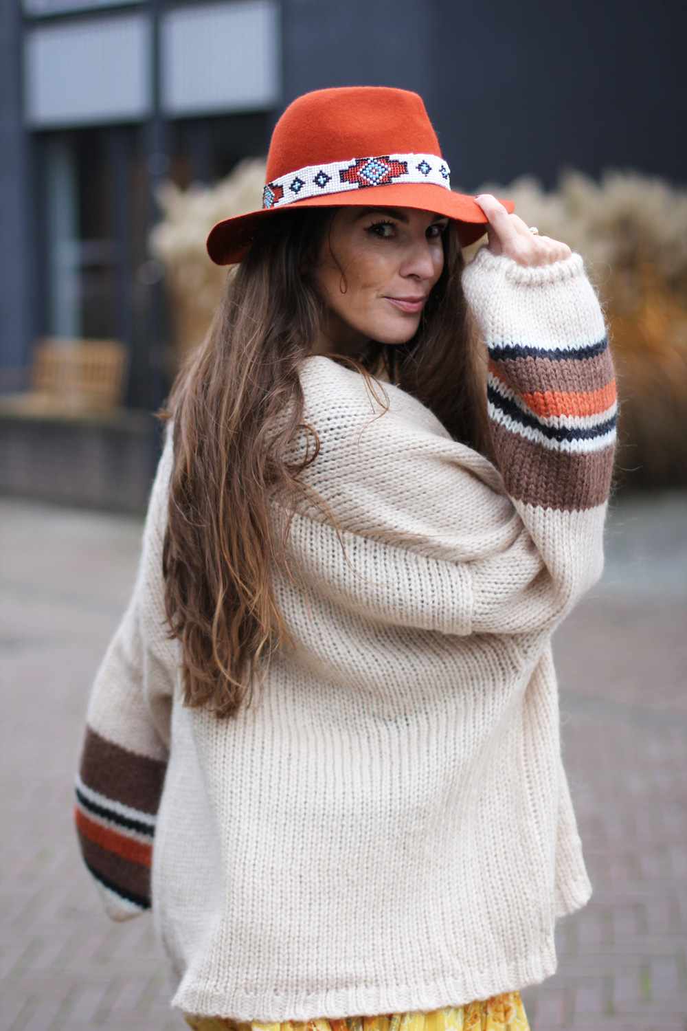 THE EMA STRIPED PUFFY OVERSIZE CARDIGAN THE EMA STRIPED PUFFY OVERSIZE CARDIGAN