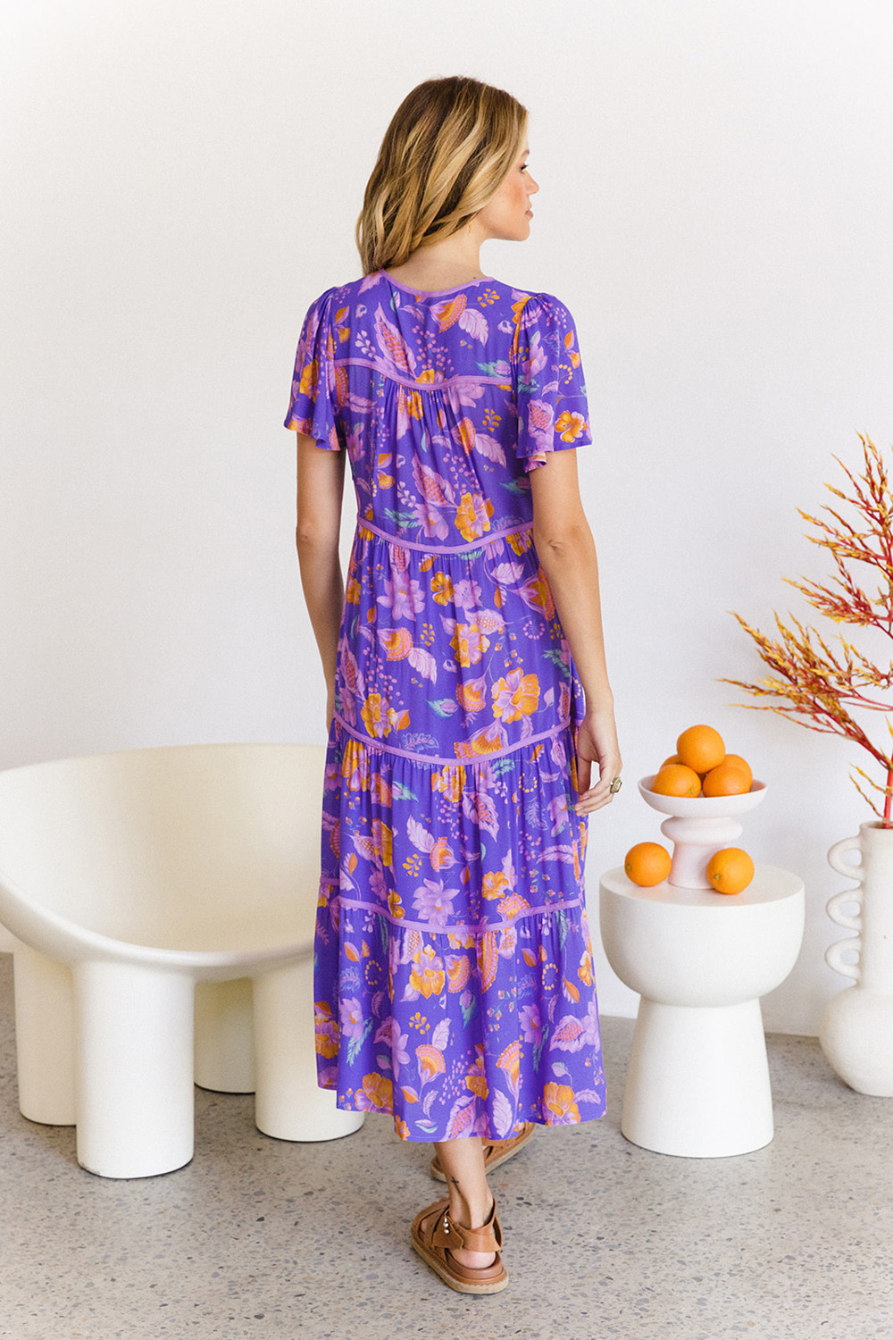 THE NINE LIVES BAZAAR HOLIDAY IRIS MIDI DRESS