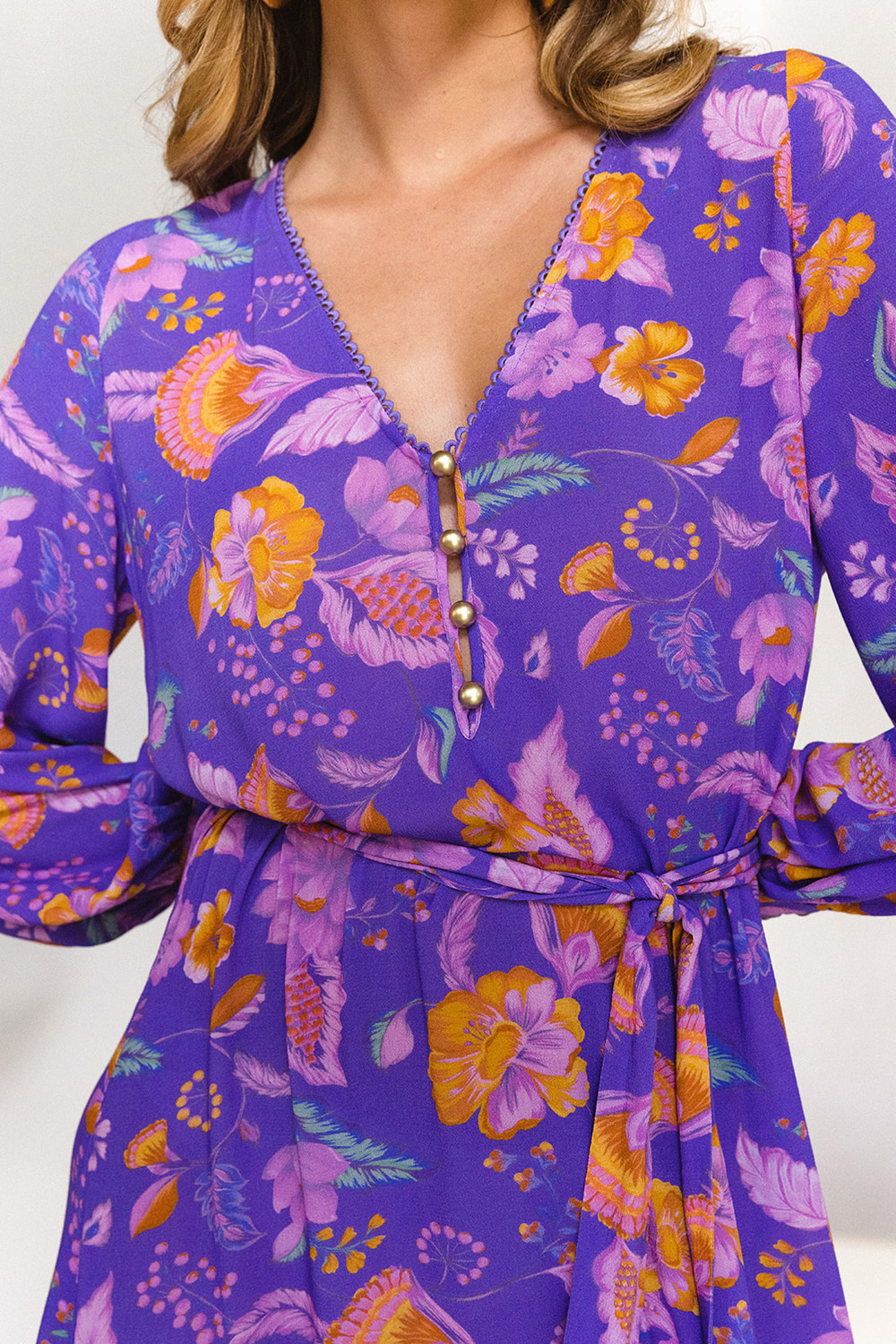 THE NINE LIVES BAZAAR MARGOT IRIS MIDI DRESS