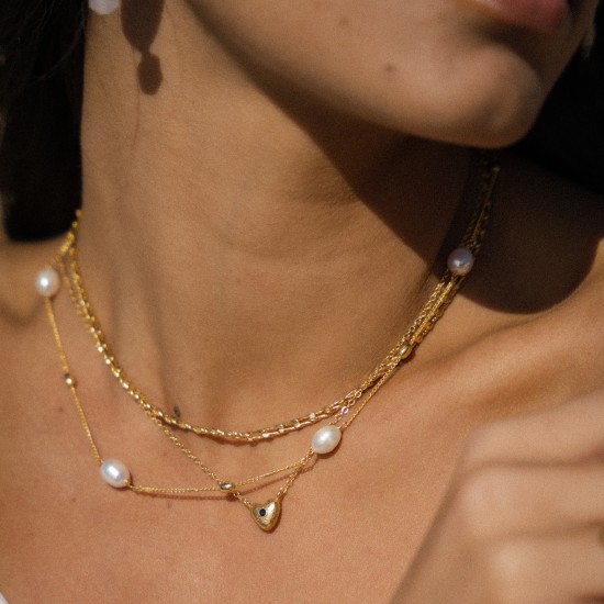THE MARINA HEART PENDANT NECKLACE - OH 
