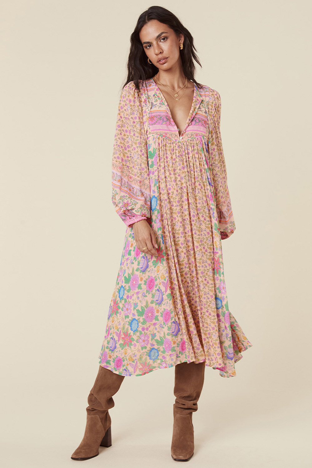 THE MOSSY PATCHWORK BOHO DRESS THE MOSSY PATCHWORK BOHO DRESS