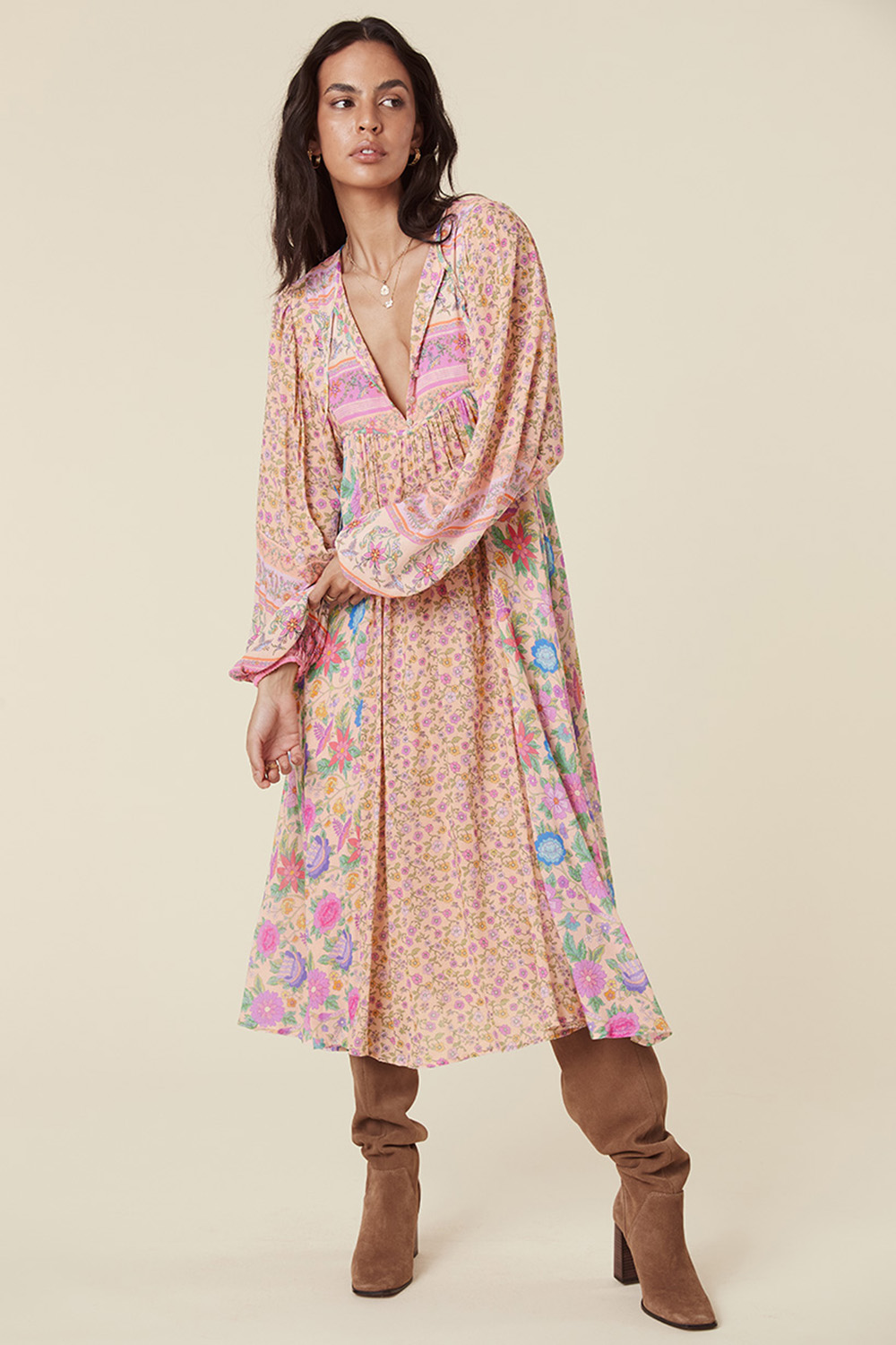 THE MOSSY PATCHWORK BOHO DRESS THE MOSSY PATCHWORK BOHO DRESS