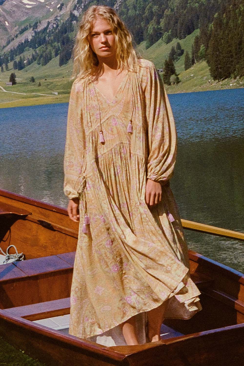 THE SPELL BELLADONNA DUSTY OLIVE GOWN - SP-BD-BG | ByCheryve.com