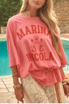 Spell ByronBay's Marina Piccola Oversized Biker Tee in Cosmos Pink Spell ByronBay's Marina Piccola Oversized Biker Tee in Cosmos Pink