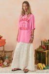 Spell ByronBay's Marina Piccola Oversized Biker Tee in Cosmos Pink Spell ByronBay's Marina Piccola Oversized Biker Tee in Cosmos Pink