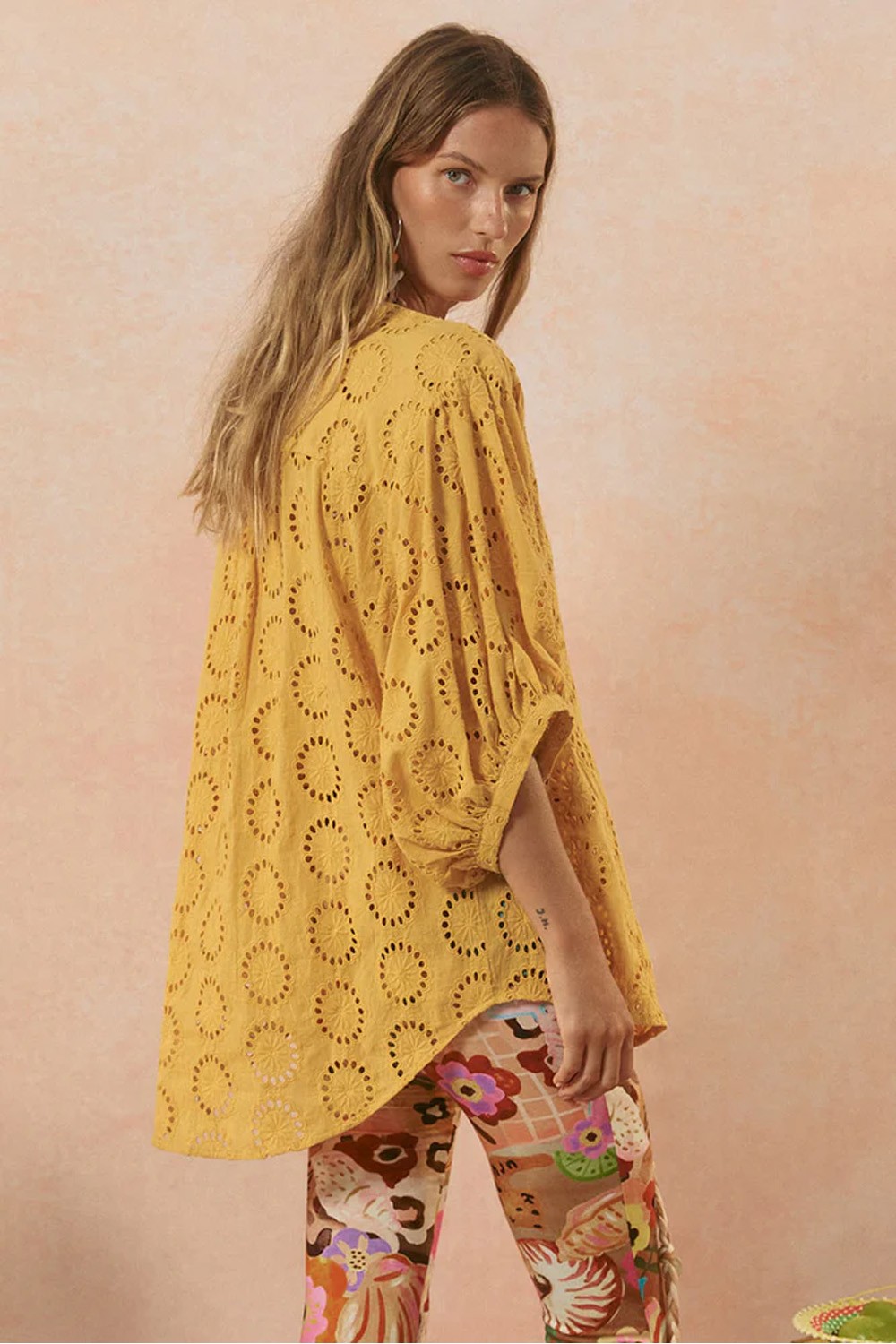 Spell Byronbay's Yaya Lace Blouse in Golden Sun Spell Byronbay's Yaya Lace Blouse in Golden Sun