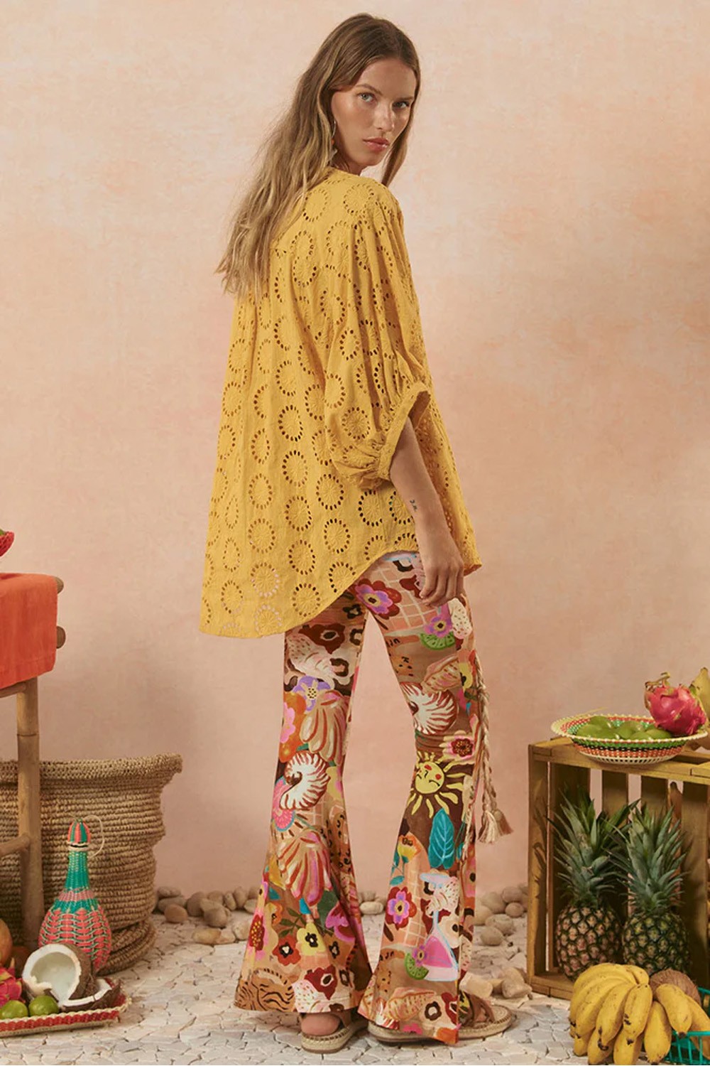 Spell Byronbay's Yaya Lace Blouse in Golden Sun Spell Byronbay's Yaya Lace Blouse in Golden Sun