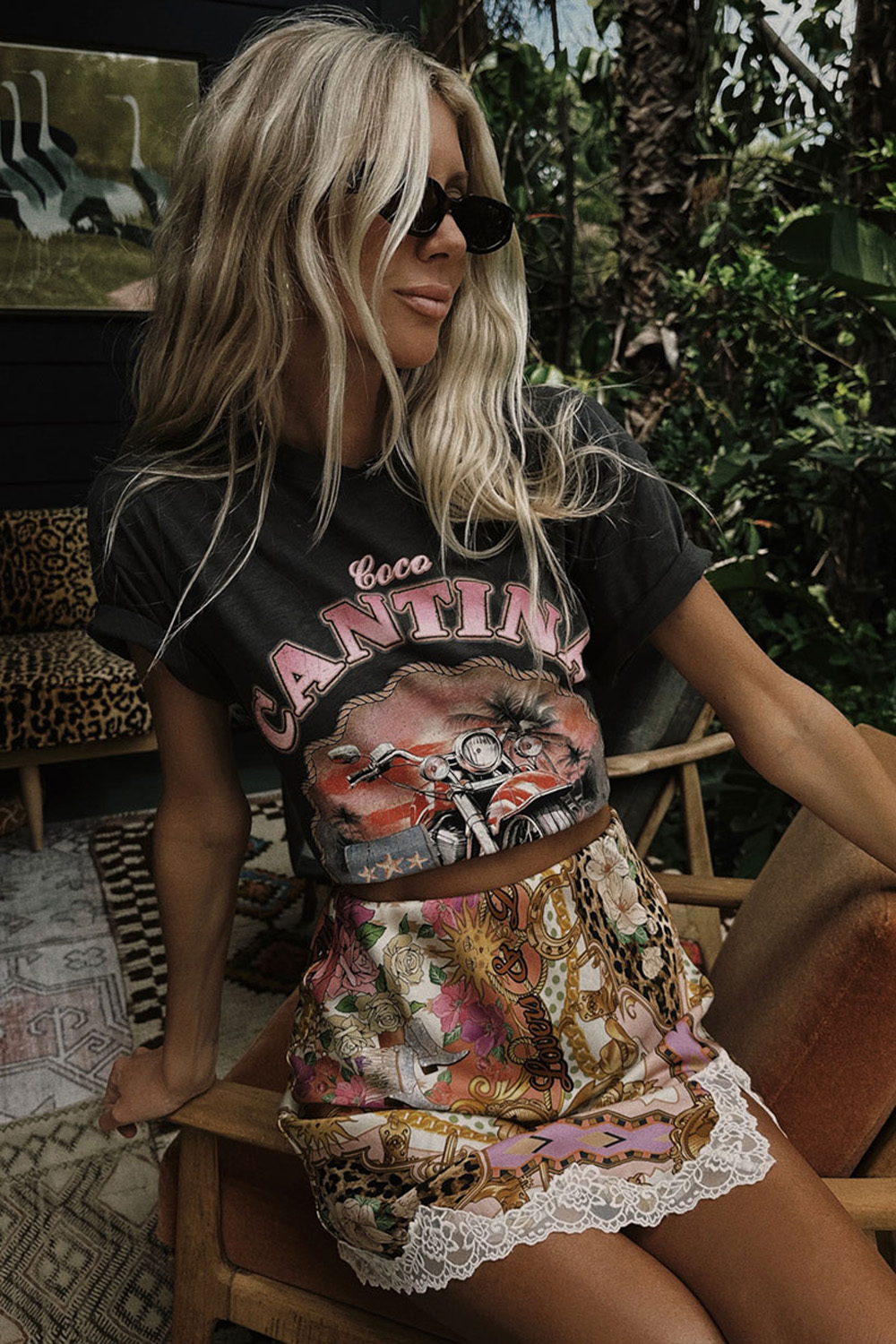 The Lovers & Dreamers Coco Cantina Biker Tee The Lovers & Dreamers Coco Cantina Biker Tee